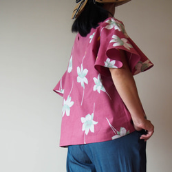 OKINAWA BLOUSE  -upcycled from unused summer KIMONO 第5張的照片