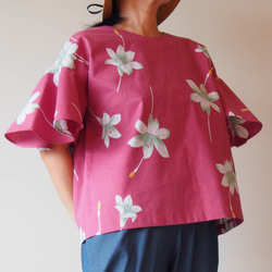 OKINAWA BLOUSE  -upcycled from unused summer KIMONO 第7張的照片