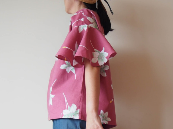 OKINAWA BLOUSE  -upcycled from unused summer KIMONO 第9張的照片