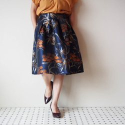 KABUKI Skirt -with KIMONO inspired woven fabric 第8張的照片