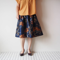 KABUKI Skirt -with KIMONO inspired woven fabric 第9張的照片