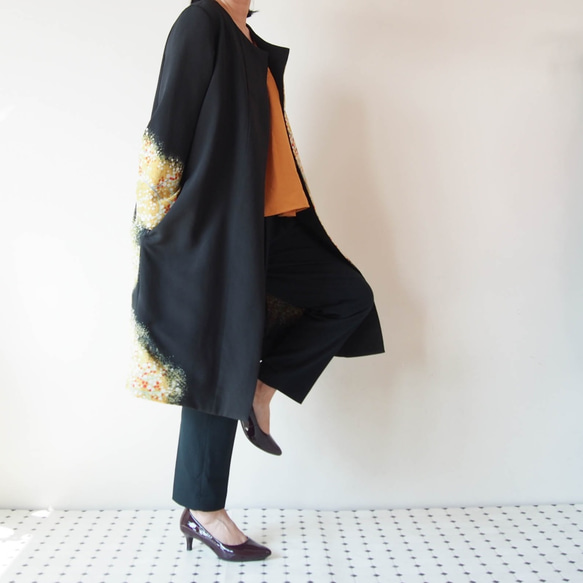 KIMONO Long Jacket -upcycled from Vintage Kimono 第6張的照片