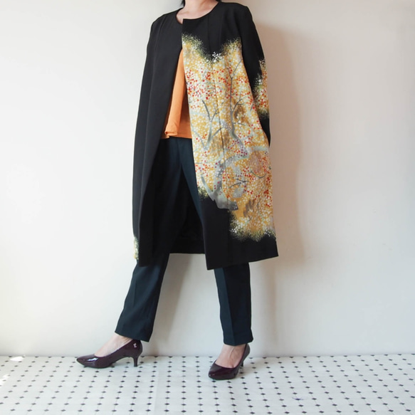 KIMONO Long Jacket -upcycled from Vintage Kimono 第7張的照片