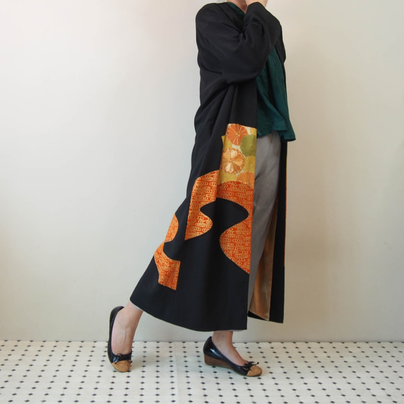 KIMONO Long Jacket -upcycled from Vintage Kimono 第7張的照片