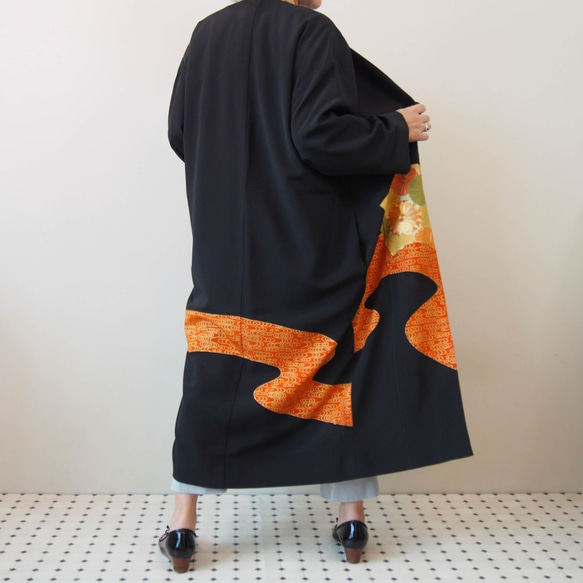 KIMONO Long Jacket -upcycled from Vintage Kimono 第8張的照片