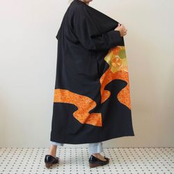 KIMONO Long Jacket -upcycled from Vintage Kimono 第10張的照片