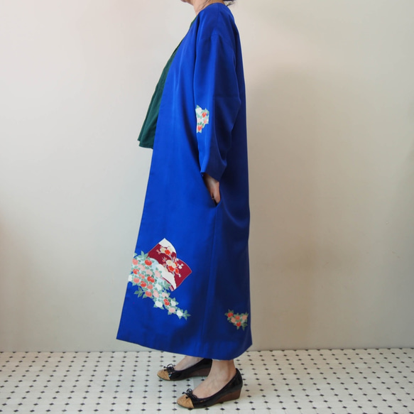 KIMONO Long Jacket -upcycled from Vintage Kimono 第4張的照片