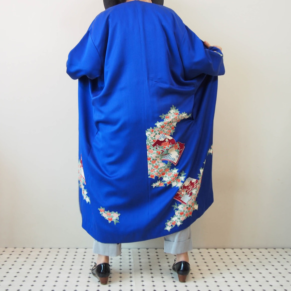 KIMONO Long Jacket -upcycled from Vintage Kimono 第5張的照片