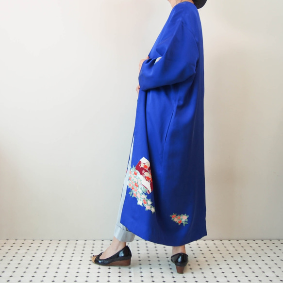 KIMONO Long Jacket -upcycled from Vintage Kimono 第6張的照片