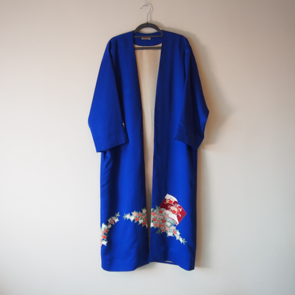 KIMONO Long Jacket -upcycled from Vintage Kimono 第10張的照片