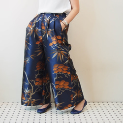 KABUKI TROUSERS -with KIMONO inspired woven fabric 第4張的照片