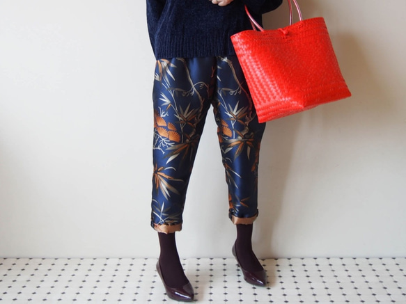 &lt;按訂單生產&gt; KABUKI褲子-3種顏色的Kimonotic編織圖案錐形褲！ “免費送貨” 第5張的照片