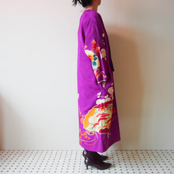 KIMONO Long Jacket -upcycled from Vintage Kimono 第3張的照片