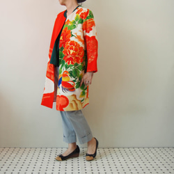KIMONO Long Jacket -upcycled from Vintage Kimono 第2張的照片