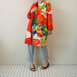 KIMONO Long Jacket -upcycled from Vintage Kimono 第6張的照片