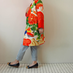 SOLD KIMONO HAREGI COAT -留袖を使ったコート １点物です！ 7枚目の画像