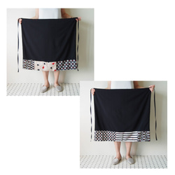 ORIGAMI SKIRT -ヴィンテージの銘仙をパッチワークした変形巻きスカート １点物　「送料無料」 7枚目の画像