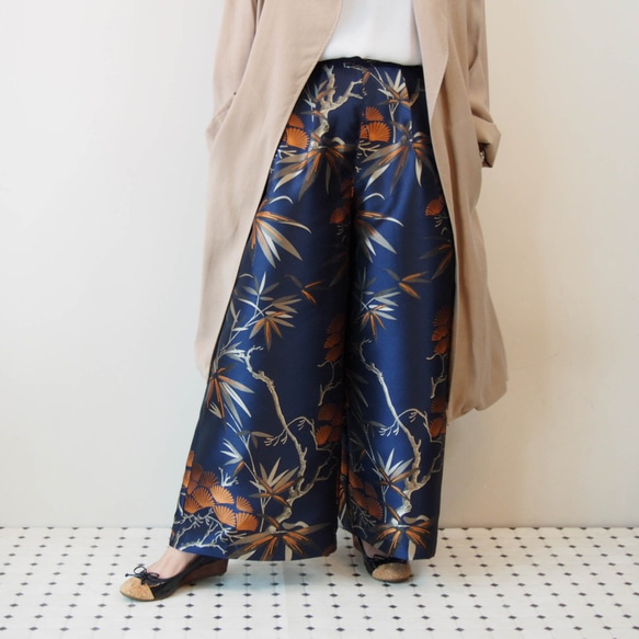 KABUKI TROUSERS -with KIMONO inspired woven fabric 第7張的照片