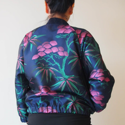 Sold 在庫ございます！ KABUKI JACKET -キモノチックな織り柄のブルゾン グリーン「送料無料」 4枚目の画像