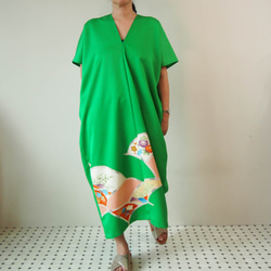 Square KIMONO Dress -using Vintage Kimono 第3張的照片