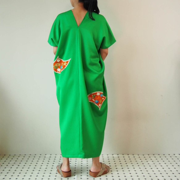 Square KIMONO Dress -using Vintage Kimono 第5張的照片