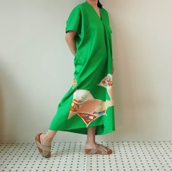 Square KIMONO Dress -using Vintage Kimono 第6張的照片