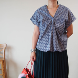 OKINAWA TOP  -upcycled from unused summer KIMONO 第1張的照片