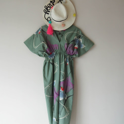 OKINAWA KAFTAN DRESS -from unused vintage summer Kimono 第9張的照片