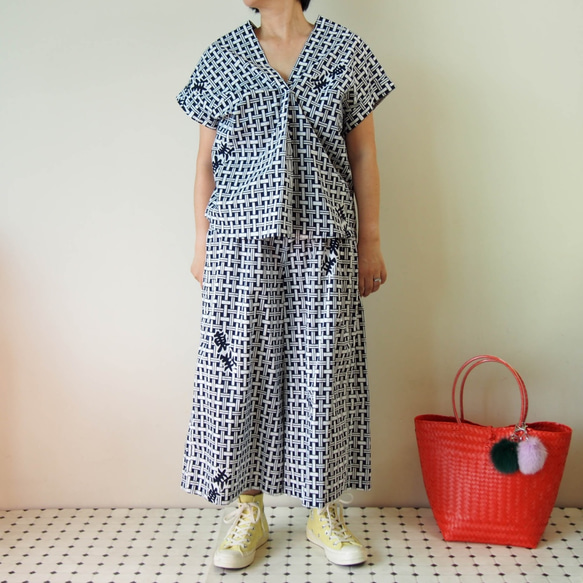沖繩GAUCHO-使用浴衣布料搭配東洋浴衣重製角色的高腰褲 第10張的照片