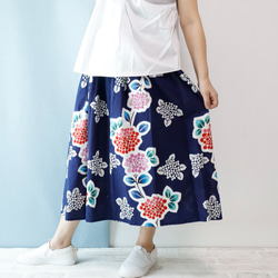 OKINAWA SKIRT LONG  -upcycled from unused summer KIMONO 第1張的照片