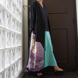 SOLD KIMONO Wrapped Dress'n Coat -留袖を使った2Wayカシュクールワンピ 1点ものです 10枚目の画像