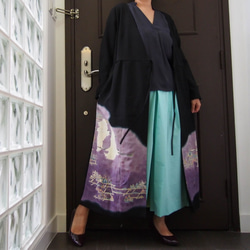 SOLD KIMONO Wrapped Dress'n Coat -留袖を使った2Wayカシュクールワンピ 1点ものです 2枚目の画像