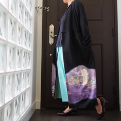 SOLD KIMONO Wrapped Dress'n Coat -留袖を使った2Wayカシュクールワンピ 1点ものです 5枚目の画像