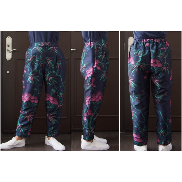 KABUKI Pants - 帶有和服式編織圖案的錐形褲 第15張的照片