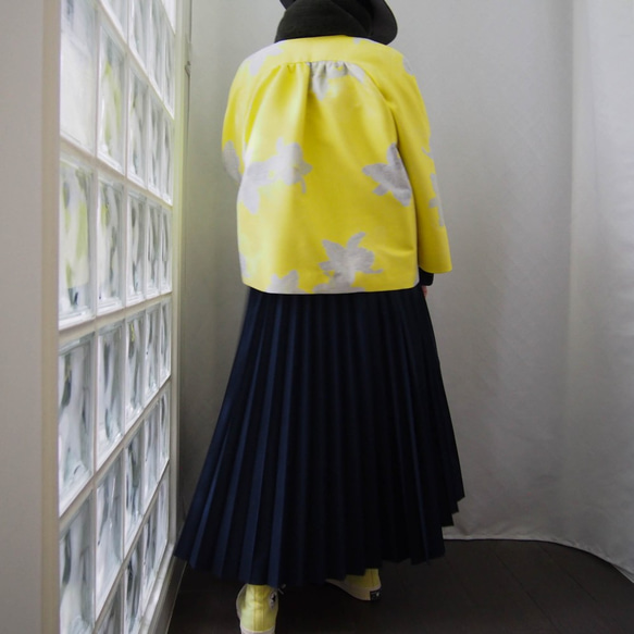 有現貨！檸檬黃編織圖案外套-異想天開的新顏色！ “免費送貨” 第6張的照片