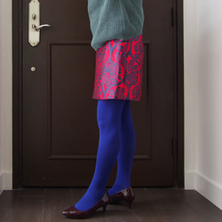 我們有 1 件庫存！考文特花園-適度瘋狂的錦緞圖案迷你裙 L 碼僅 1 分 第6張的照片