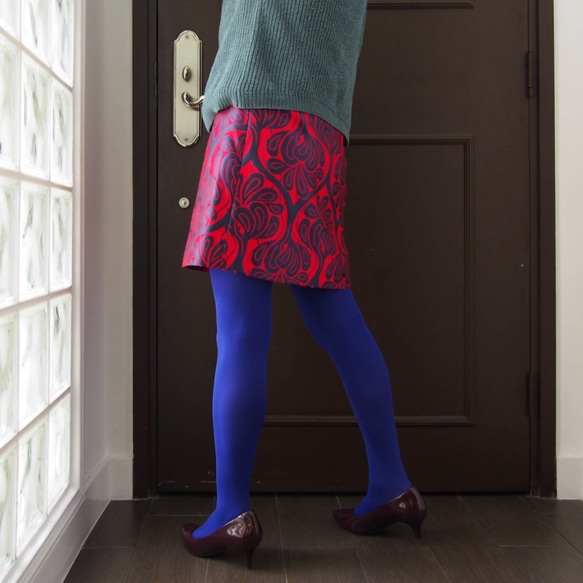 我們有 1 件庫存！考文特花園-適度瘋狂的錦緞圖案迷你裙 L 碼僅 1 分 第7張的照片