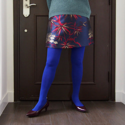 ＜受注製作＞KABUKI MINI-SKIRT 　- -キモノチックな織り柄のミニスカート 3サイズ３色展開です 2枚目の画像