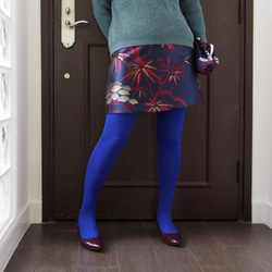 ＜受注製作＞KABUKI MINI-SKIRT 　- -キモノチックな織り柄のミニスカート 3サイズ３色展開です 4枚目の画像