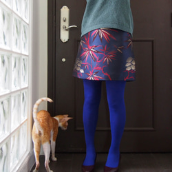 ＜受注製作＞KABUKI MINI-SKIRT 　- -キモノチックな織り柄のミニスカート 3サイズ３色展開です 7枚目の画像