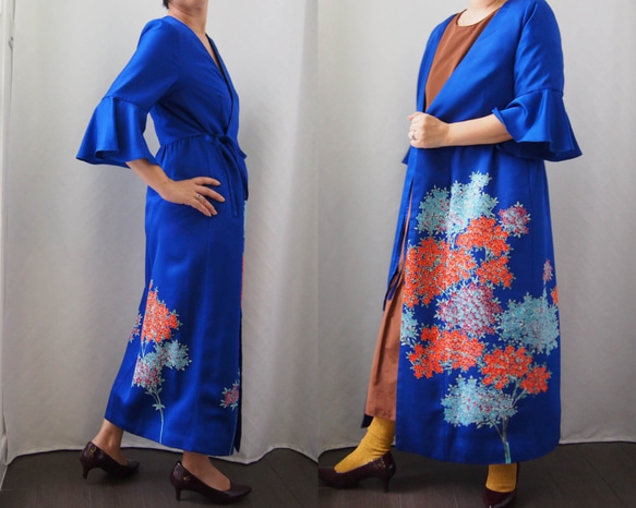 SOLD KIMONO Wrapped Dress&#39;n Coat - 2Way dress coat using kim 第2張的照片