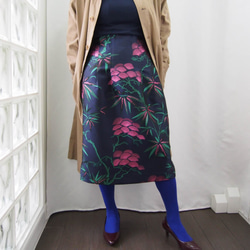 在庫ございます！ KABUKI SKIRT　-キモノチックな織り柄のスカート　ちょっとデザイン違いのセミタイト 4枚目の画像