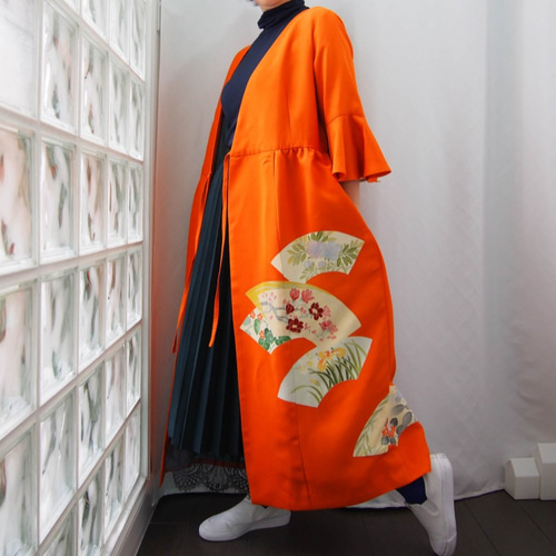 KIMONO Wrapped Dress'n Coat -着物を使った2Wayドレスコート 1