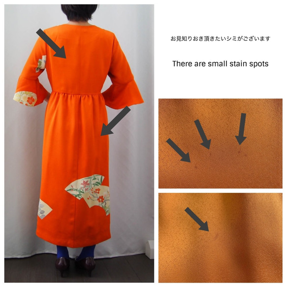 KIMONO Wrapped Dress'n Coat -着物を使った2Wayドレスコート　1点ものです！着物リメイク 9枚目の画像