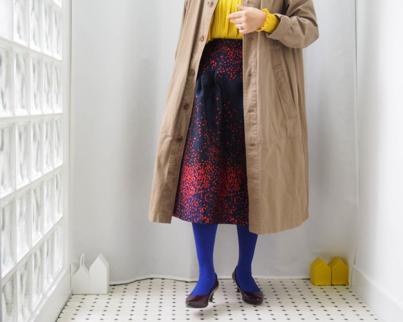 CRAZY WOVEN TEXTILE  -Midi Skirt 第7張的照片