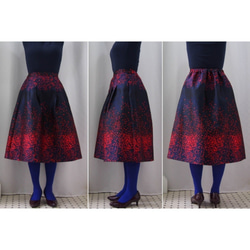 火の粉のような緋色ドットの織り模様のスカート -きまぐれコレクション 新柄!!　 10枚目の画像