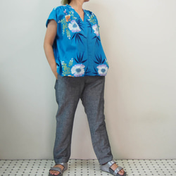 OKINAWA TOP  -upcycled from unused summer KIMONO 第6張的照片