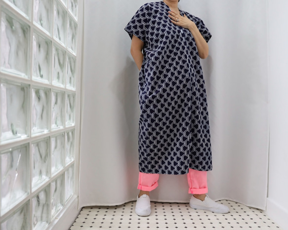 ☆沖繩男孩的褲子-霓虹粉色亞麻男孩褲子，與圖案上衣極佳的兼容性。 第5張的照片