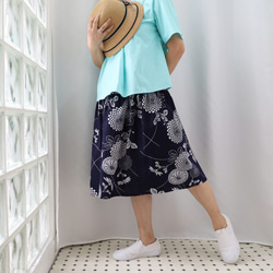 OKINAWA SKIRT MIDI  -upcycled from unused summer KIMONO 第4張的照片