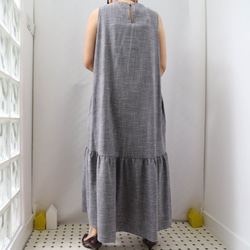 ❤SALE❤ 無袖分層連衣裙灰色長款 - 從居家休閒到裝扮 第10張的照片